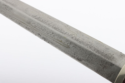 Third Reich SA (Sturmabteilung) Dress Dagger with 1936 Sports Day Dedication for SA-Standarte 187, by August Merten, Solingen - 13