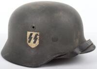 Waffen-SS M-40 Single Decal Steel Combat Helmet
