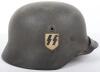 Waffen-SS M-40 Single Decal Steel Combat Helmet - 2