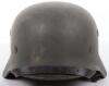 Waffen-SS M-40 Single Decal Steel Combat Helmet - 4