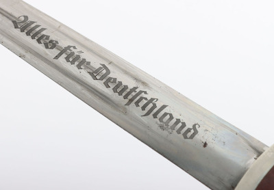 Third Reich NSKK Mans Dagger with Personal Dedication to Blade by E Knecht & Co, Solingen - 13