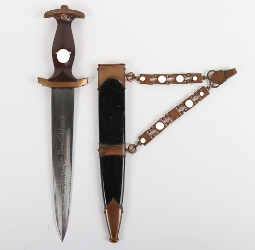 Rare Third Reich NSKK Marine Officers Chained Dress Dagger