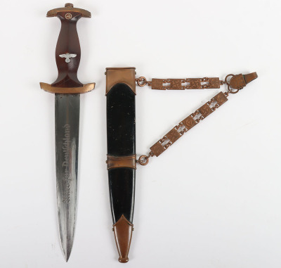 Rare Third Reich NSKK Marine Officers Chained Dress Dagger - 2