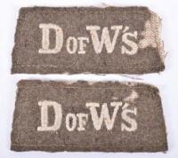 Pair of WW1 Duke of Wellington’s West Riding Regiment Slip-on Shoulder Titles