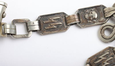 Third Reich SS (Schutzstaffel) Officers Chained Dress Dagger with Dedication to the Blade - 8