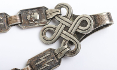 Third Reich SS (Schutzstaffel) Officers Chained Dress Dagger with Dedication to the Blade - 9