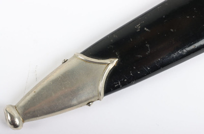 Third Reich SS (Schutzstaffel) Officers Chained Dress Dagger with Dedication to the Blade - 12