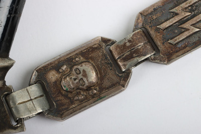 Third Reich SS (Schutzstaffel) Officers Chained Dress Dagger with Dedication to the Blade - 34