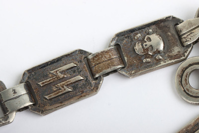 Third Reich SS (Schutzstaffel) Officers Chained Dress Dagger with Dedication to the Blade - 36