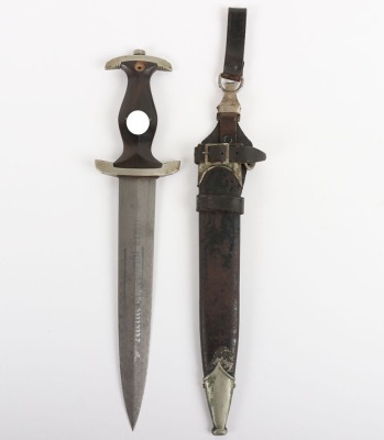 Rare Third Reich SS (Schutzstaffel) Dress Dagger with Full Ernst Röhm Dedication on Artificial Damascus Honour Blade