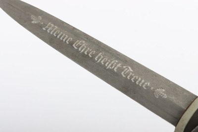 Rare Third Reich SS (Schutzstaffel) Dress Dagger with Full Ernst Röhm Dedication on Artificial Damascus Honour Blade - 10