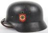 German Waffen-SS Double Decal Steel Combat Helmet - 5