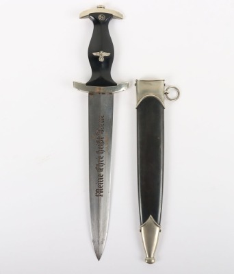 Third Reich SS (Schutzstaffel) Dress Dagger by Gottleib Hammesfahr, Solingen Foche with Dedication to Blade - 2