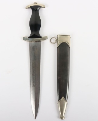 Third Reich SS (Schutzstaffel) Dress Dagger by Gottleib Hammesfahr, Solingen Foche with Dedication to Blade - 3