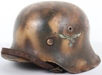 Luftwaffe M-42 Camouflaged Steel Combat Helmet