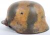 Waffen-SS Single Decal Camouflaged Steel Combat Helmet - 2