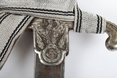 Third Reich SS (Schutzstaffel) Lion Head Officers Sword by Alcoso, Solingen - 15