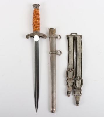 WW2 German Army Officers Dagger with Hanging Straps by Carl Eickhorn, Solingen