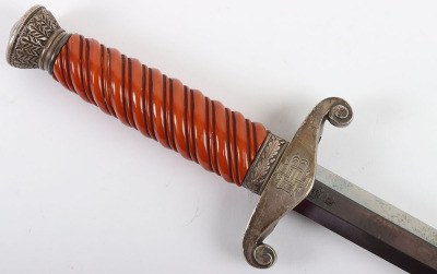 WW2 German Army Officers Dagger by Ernst Pack & Sohne with Personalised Initials to the Cross Guard - 6