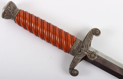 WW2 German Army Officers Dagger by Ernst Pack & Sohne with Personalised Initials to the Cross Guard - 7