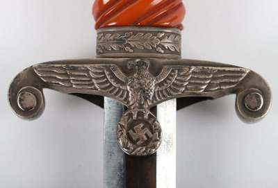 WW2 German Army Officers Dagger by Ernst Pack & Sohne with Personalised Initials to the Cross Guard - 12