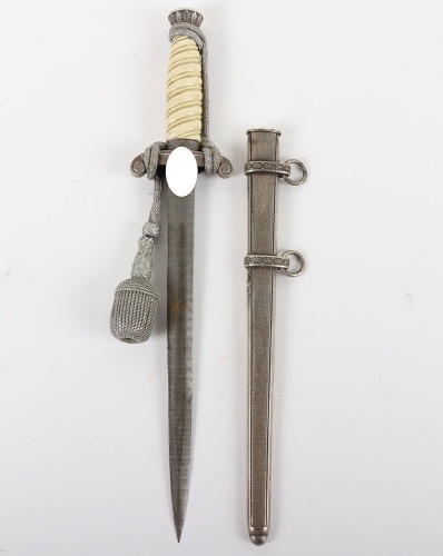 WW2 German Army Officers Dagger with Artificial Damascus and Gilt Presentation Blade Infantry Regiment Nr 41 by Alcoso, Solingen