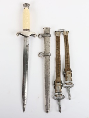 WW2 German Army Officers Dagger with Hanging Straps by Tiger, Solingen - 3