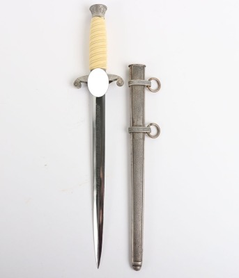 Unusual Late War German Army Officers Dress Dagger by Carl Eickhorn with Etched Dedication