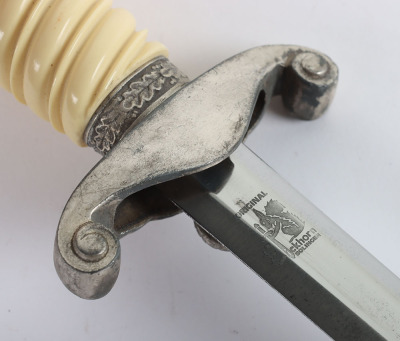 Unusual Late War German Army Officers Dress Dagger by Carl Eickhorn with Etched Dedication - 9