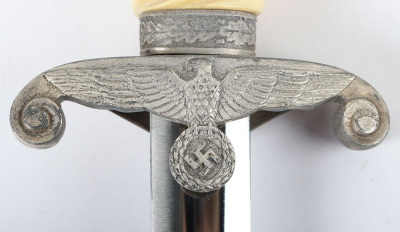 Unusual Late War German Army Officers Dress Dagger by Carl Eickhorn with Etched Dedication - 17