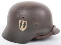 Waffen-SS Double Decal M-35 Steel Combat Helmet