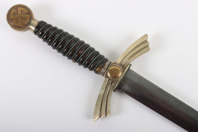 Third Reich Unit Marked Luftwaffe 1st Pattern Officers Dress Dagger by Rare Maker Gebr Heller, Marienthal - 10