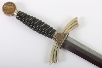 Third Reich Unit Marked Luftwaffe 1st Pattern Officers Dress Dagger by Rare Maker Gebr Heller, Marienthal - 11