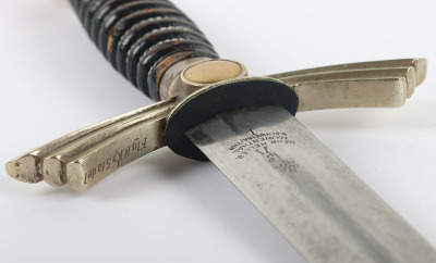 Third Reich Unit Marked Luftwaffe 1st Pattern Officers Dress Dagger by Rare Maker Gebr Heller, Marienthal - 15