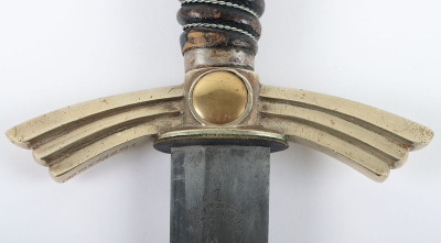 Third Reich Unit Marked Luftwaffe 1st Pattern Officers Dress Dagger by Rare Maker Gebr Heller, Marienthal - 22