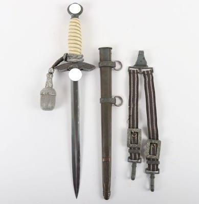 WW2 German Luftwaffe 2nd Pattern Officers Dress Dagger with Straps and Knot by Robert Klaas, Solingen