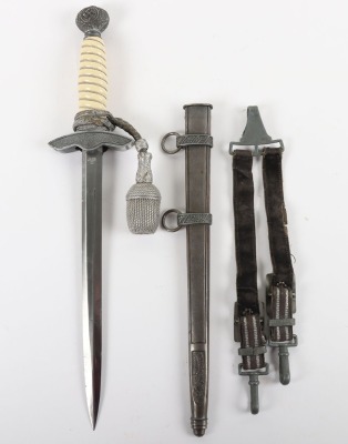WW2 German Luftwaffe 2nd Pattern Officers Dress Dagger with Straps and Knot by Robert Klaas, Solingen - 3