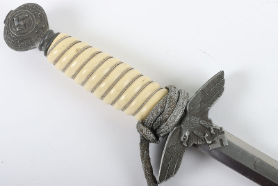WW2 German Luftwaffe 2nd Pattern Officers Dress Dagger with Straps and Knot by Robert Klaas, Solingen - 11