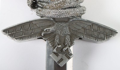 WW2 German Luftwaffe 2nd Pattern Officers Dress Dagger with Straps and Knot by Robert Klaas, Solingen - 24