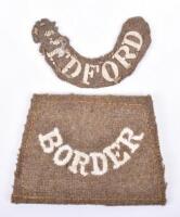 Rare WW1 Bedfordshire Regiment Cloth Shoulder Title