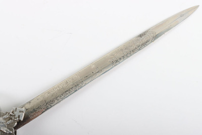 Scarce WW2 German Luftwaffe 2nd Pattern Officers Dress Dagger with Double Etched Blade by Carl Eickhorn, Solingen - 14