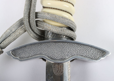 Scarce WW2 German Luftwaffe 2nd Pattern Officers Dress Dagger with Double Etched Blade by Carl Eickhorn, Solingen - 33