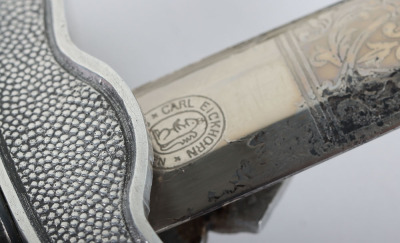 Scarce WW2 German Luftwaffe 2nd Pattern Officers Dress Dagger with Double Etched Blade by Carl Eickhorn, Solingen - 35