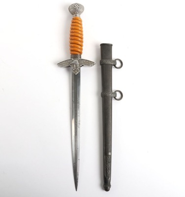 WW2 German Unit Marked Luftwaffe 2nd Pattern Officers Dress Dagger by F W Holler, Solingen - 2