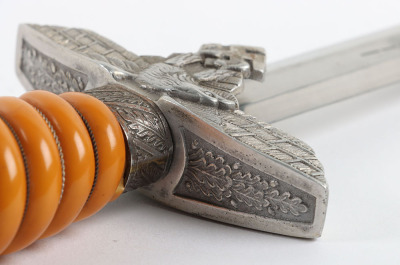 WW2 German Unit Marked Luftwaffe 2nd Pattern Officers Dress Dagger by F W Holler, Solingen - 11