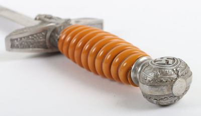 WW2 German Unit Marked Luftwaffe 2nd Pattern Officers Dress Dagger by F W Holler, Solingen - 12