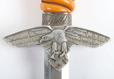 WW2 German Unit Marked Luftwaffe 2nd Pattern Officers Dress Dagger by F W Holler, Solingen - 17