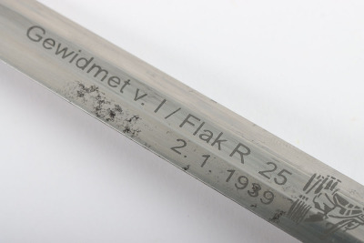 WW2 German Unit Marked Luftwaffe 2nd Pattern Officers Dress Dagger by F W Holler, Solingen - 22