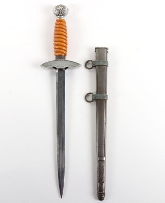 WW2 German Luftwaffe 2nd Pattern Officers Dress Dagger by SMF with Named Dedication to the Blade - 3