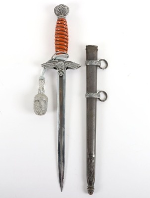 WW2 German Luftwaffe 2nd Pattern Officers Dress Dagger with Engraved Rear Cross Guard by Alcoso, Solingen - 2